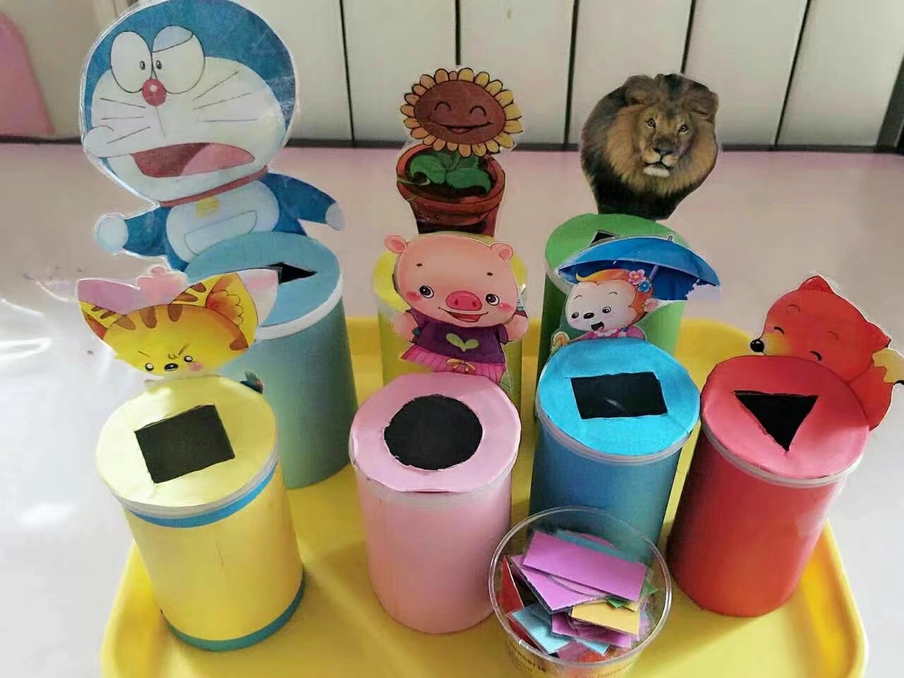 家长朋友自制区域玩具,棒棒的
