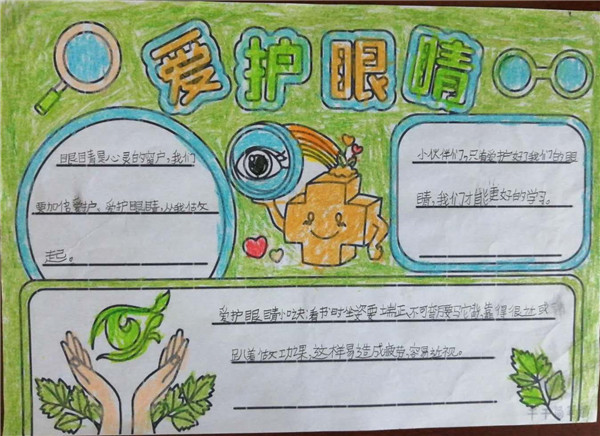 微资讯 校园 内容  手抄报宣传教育 学生眼睛好,世界更美好.